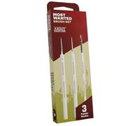 The Army Painter, Most Wanted Brush Set, 3 sizes Miniature Wargamer Brushes | 3 Brushes: Small Drybrush, Layering and Crazy Details - Set of handmade quality brushes made in Europe