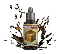 The Army Painter Speedpaint 2.0 Golden Armour Metallic, Single Acrylic Non Toxic Paint, One-coat Contrast Painting Solution for Fantasy Tabletop Miniatures, 18ml