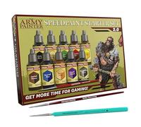 The Army Painter, Speedpaint 2.0 Starter Set Combo, Beginner Paint Set, 10 x 18 ml Acrylic Contrast Paints incl. 2 Free Brushes for DnD and Warhammer Figures