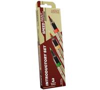 The Army Painter, Speedpaint Marker Introductory Set, 3 x 6ml Speedpaint 2.0 Markers, Green, Red & Yellow Acrylic Contrast Paint Markers for DnD & Warhammer