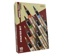The Army Painter, Speedpaint Marker Starter Set, 10 x 6ml Speedpaint 2.0 Markers, 9 Contrast Paint Markers & 1 Metallic Acrylic Paint Marker, incl. 1