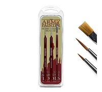 The Army Painter, Hobby Starter Brush Set, 3 Paint Brushes for Acrylic Paint incl. Drybrush, Detail & Standard Brush, Fine Tip Model Brush For Miniature Fantasy Painting