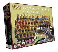 The Army Painter - Airbrush Paint Set Warpaints Air Mega Set 60x18ml, 9 Metallics + 1 Fluo