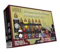 The Army Painter, Warpaints Air Starter Set, 12 x 18ml Pre-thinned Paints | Acrylic Airbrush Paints, incl. 1 Metallic & 1 Grey 100ml Primer - Air brush Paint Kit for models and miniature painting