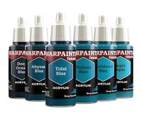 The Army Painter Warpaints Fanatic Flexible Triad: Deep Green-Blues, 6x18ml | Quality Acrylic Miniature Hobby Model Paint Set for Dnd & Warhammer 40K Figures