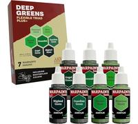 The Army Painter, Warpaints Flexible Triad PLUS+: Deep Greens, 7 x 18 ml acrylic paints - Miniature quality hobby paint for Dungeons and Dragons (DnD) & Warhammer Miniatures