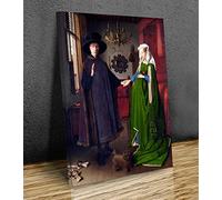 The Arnolfini Portrait , Jan van Eyck, wall hangings, wall art, canvas print art framed,famous painting reproductions home decor wall art print (24x16 in (60cm x 40cm)) (40x30in (101cm x 76cm))