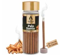 The Aroma Factory Dhoop batti, No Bamboo Herbal Dhoop Sticks (0% Charcoal, 0% Sulphates) with Incense Holder (Palo Santo)