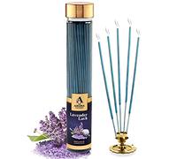 The Aroma Factory Organic Incense Sticks | No Charcoal | 100% Herbal | Natural Essential Oils, Low Smoke | 100% Herbal Smudge Fragrance Pooja Agarbatti | 1x100g Bottle (Lavender)