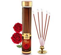 The Aroma Factory Organic Incense Sticks | No Charcoal | 100% Herbal | Natural Essential Oils, Low Smoke | 100% Herbal Smudge Fragrance Pooja Agarbatti | 1x100g Bottle (Rose Royale)