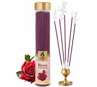 The Aroma Factory Organic Incense Sticks Rose Patchouli (Herbal Agarbatti for Pooja Gift Item) 0% Charcoal, 0% Sulphates, 1 x 100g Bottle