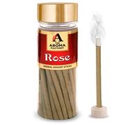 The Aroma Factory Rose Dhoop Batti Sticks, Long Lasting Fragrance for Home Meditation, Natural & Herbal Incense Sticks, Zero Charcoal, Low Odour