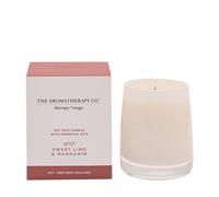 The Aromatherapy Company Uplift Therapy Candle - Sweet Lime & Mandarin 80g in White The Aromatherapy Company White