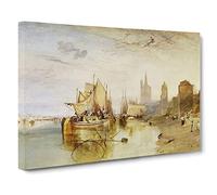 The Arrival Of A Packet Boat By Joseph Mallord William Turner Canvas Print | Gallery Wrapped 30mm Frame Wall Art | 20x14 inches | Ready to Hang | Classic Seascape Picture | Living Room Lounge Office