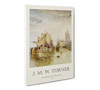 The Arrival Of A Packet Boat By Joseph Mallord William Turner Canvas Print | Gallery Wrapped 30mm Frame Wall Art | 30x20 inches | Ready to Hang | Classic Seascape Picture | Living Room Lounge Office