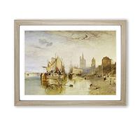 The Arrival Of A Packet Boat By Joseph Mallord William Turner Classic Painting Framed Print | A3 Oak Framed Wall Art | Ready to Hang | Classic Vehicle Picture | Living Room Bedroom Lounge Office