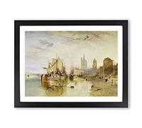 The Arrival Of A Packet Boat By Joseph Mallord William Turner Classic Painting Framed Wall Art Print, Ready to Hang Picture for Living Room Bedroom Home Office Décor, Black A3 (46 x 34 cm)