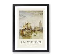 The Arrival Of A Packet Boat By Joseph Mallord William Turner Exhibition Museum Painting Framed Wall Art Print, Ready to Hang Picture for Living Room Bedroom Home Office Décor, Black A2 (64 x 46 cm)