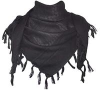 THE ART BOX 100% Cotton Scarf Military Shemagh Tactical Desert Keffiyeh Head Neck Afghan Scarf Arab Wrap with Tassel for Men Women (Black 1, 45 in x 45 in / 110 cm x 110 cm)