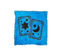 THE ART BOX Altar Table Cloth Tarot Mat Witchcraft Supplies - 36x36inch Square Alter Wiccan Spiritual Celestial Alter Pagan Cloth With Fringes (Star Moon Cards-Blue)