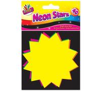 THE ART BOXARTBOX 10x10cm Fluorescent Stars (Pack of 40), Assorted, 6219