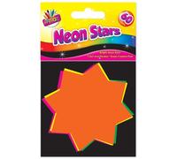 THE ART BOXARTBOX 7.5x7.5cm Fluorescent Stars (Pack of 60), Neon Colours, 6220