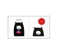 The Art File 10 Pack of Thank You Cards Bear Design