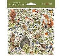 The Art File Traditional Country Life Advent Calendar - 24 Doors with Gloss Finish, 158mm x 158mm, Green