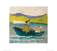 The Art Group "A Day out with Little Betty Sam Toft Art Print, Multi-Colour, 40 x 40 x 1.3 cm