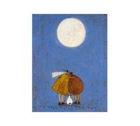 The Art Group A Moon To Call Their Own Sam Toft Art Print, Paper, Multi-Colour, 40 x 50 x 1.3 cm