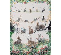 The Art Group "A Rabbit For All Seasons Kathryn McGovern Canvas Print, Multi-Colour, 60 x 80 x 1.3 cm