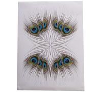 The Art Group "Alyson Fennell Peacock Feathers KALEIDOSCOPE Paper Art Print, Multi-Colour, 60 x 80 x 1.3 cm