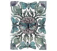The Art Group Amanda Colville Moths and Thistles Canvas Print, Cotton, Multi-Colour, 1.8 x 30 x 40 cm