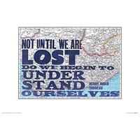 The Art Group "Asintended Lost Paper Art Print, Multi-Colour, 30 x 40 x 1.3 cm