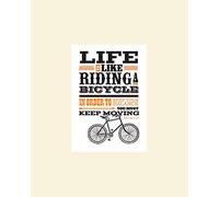 The Art Group asintended (Riding A Bicycle) -Mounted Print 24 X 30cm, Paper, Multicoloured, 24 x 30 x 1.3 cm