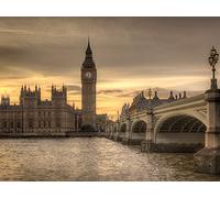 The Art Group "Autumn Skies, London, England Rod Edwards Canvas Print, Multi-Colour, 60 x 80 x 1.3 cm