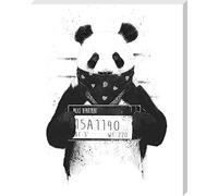 The Art Group "Balazs Solti Bad Panda Canvas Print, Cotton, Multi-Colour, 1.80 x 40.00 x 50.00 cm