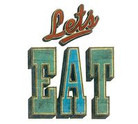 The Art Group Barry Goodman Let's Eat Canvas Print, Cotton, Multicolour, 40 x 40 x 1.3 cm