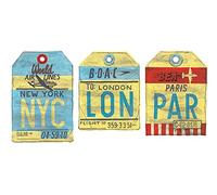 The Art Group "Barry Goodman NYC - Lon - Par Canvas Print, Multi-Colour, 50 x 100 x 1.3 cm