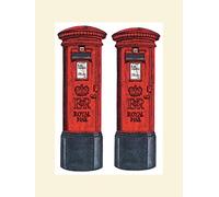 The Art Group Barry Goodman Post Boxes Mounted Print, Multi-Colour, 30 x 40 x 1.3 cm