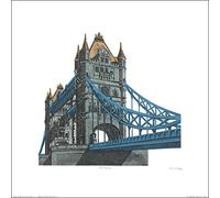 The Art Group Barry Goodman (The Bridge) -Art Print 40 x 40cm, Paper, Multicoloured, 40 x 40 x 1.3 cm
