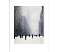 The Art Group "Blizzard - 5th Avenue Jon Barker Art Print, Multi-Colour, 60 x 80 x 1.3 cm