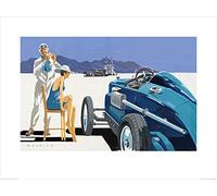 The Art Group Bonneville Salt Flats 2 Mike Maurice Art Print, Paper, Multi-Colour, 60 x 80 x 1.3 cm