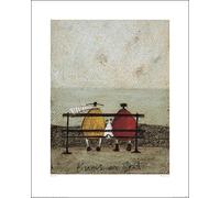 The Art Group "Bums On Seat Sam Toft Art Print, Multi-Colour, 40 x 50 x 1.3 cm