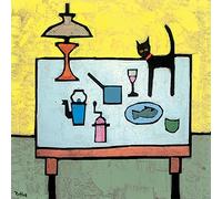 The Art Group "Colin Ruffell Cat And Fish Supper Canvas Print, Cotton, Multi-Colour, 1.80 x 30.00 x 30.00 cm