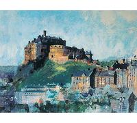 The Art Group "Colin Ruffell Edinburgh Castle Midday Canvas Print, Cotton, Multi-Colour, 1.80 x 30.00 x 40.00 cm