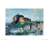 The Art Group "Colin Ruffell Edinburgh Castle midday Paper Art Print, Multi-Colour, 30 x 40 x 1.3 cm