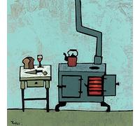 The Art Group "Colin Ruffell Kitchen Stove Canvas Print, Cotton, Multi-Colour, 1.80 x 30.00 x 30.00 cm