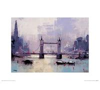 The Art Group Colin Ruffell (St Paul's and Tower Bridge) Art Print, Paper, Multi-Colour, 30 x 40 x 1.3 cm