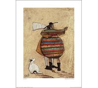 The Art Group Dancing Cheek To Cheeky Sam Toft Art Print, Paper, Multi-Colour, 30 x 40 x 1.3 cm